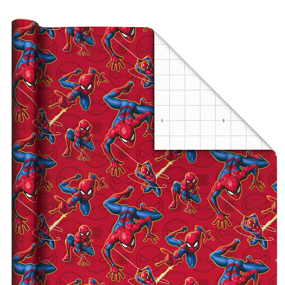 Hallmark - Wrapping Paper Roll - Spider Man - Red - 2m