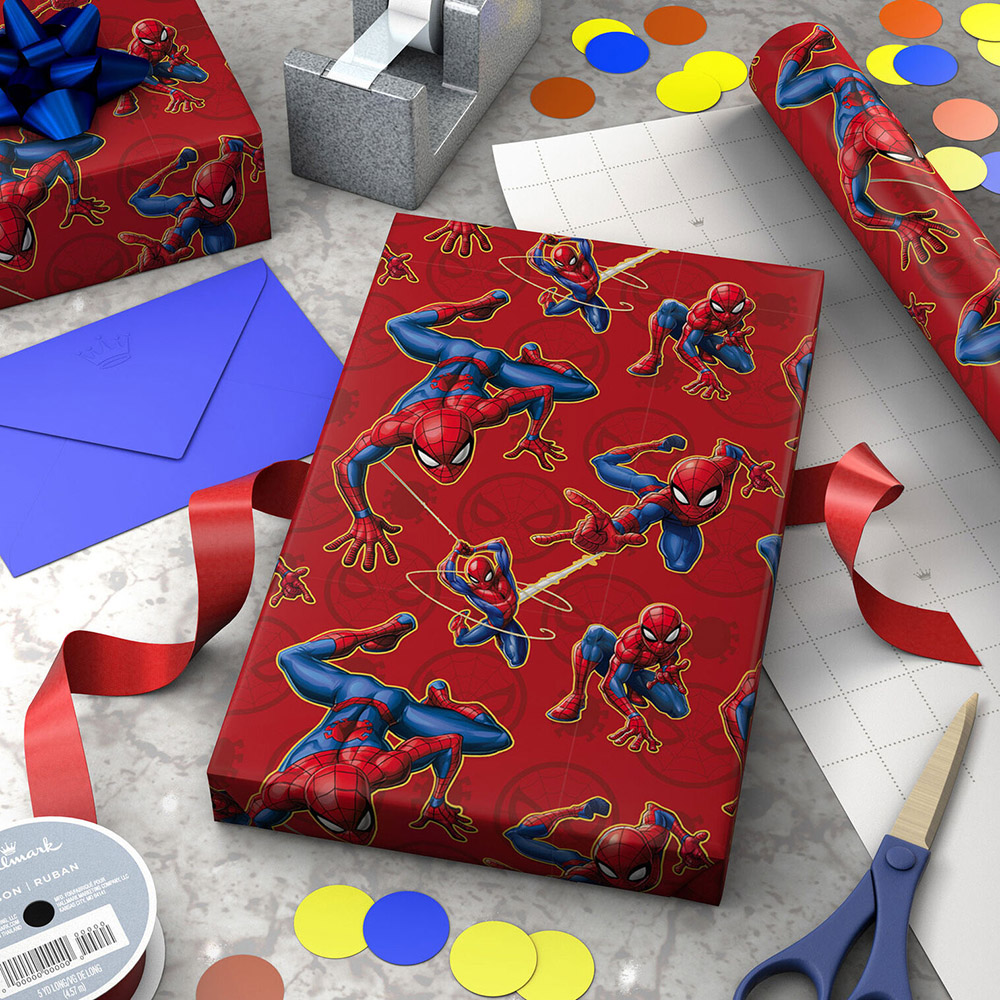 Hallmark - Wrapping Paper Roll - Spider Man - Red - 2m