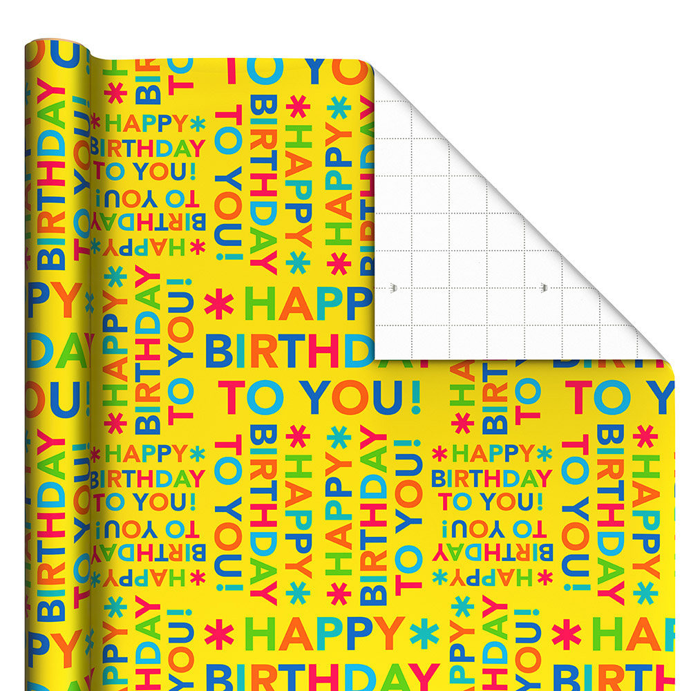 Hallmark - Wrapping Paper Roll - Happy Birthday To You - 2m