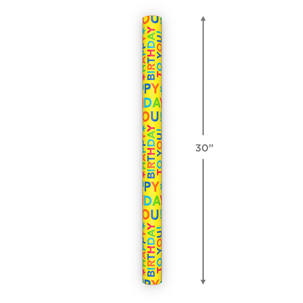 Hallmark - Wrapping Paper Roll - Happy Birthday To You - 2m