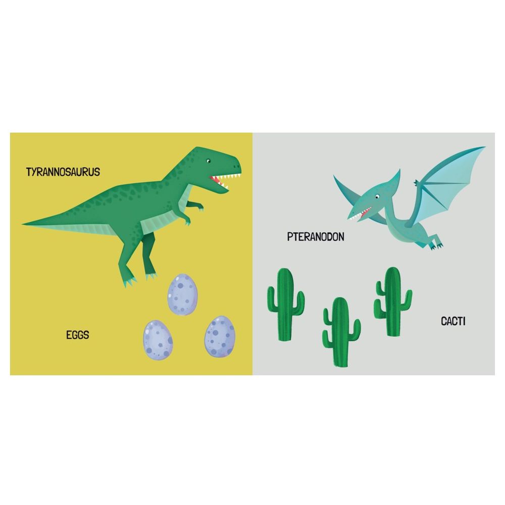 Sassi - Learn The Words With Dinosaurs Book With Puzzle - 40 Pc Set