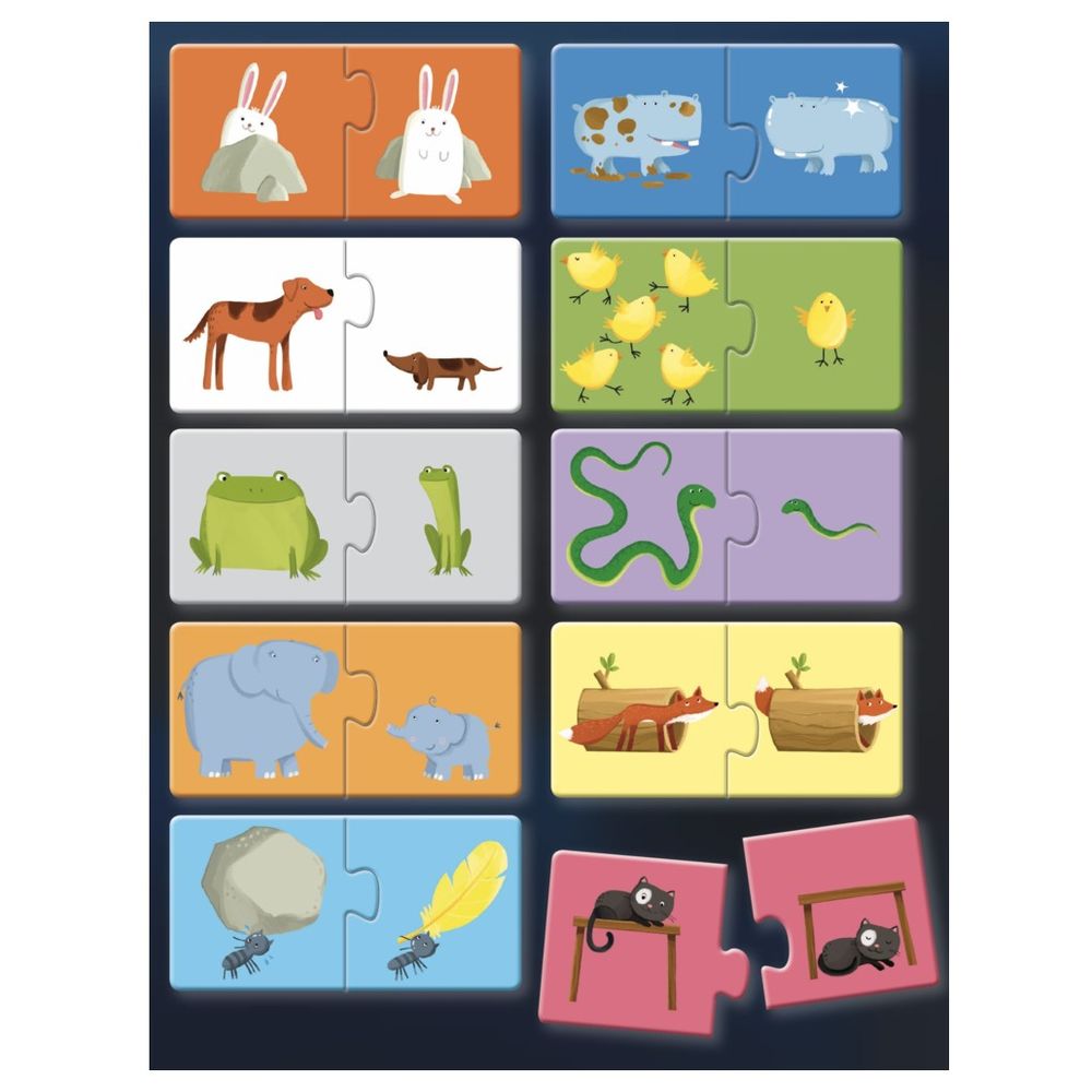 Sassi - Puzzle 2 Book With Puzzles - Opposites - 20 Pc Set