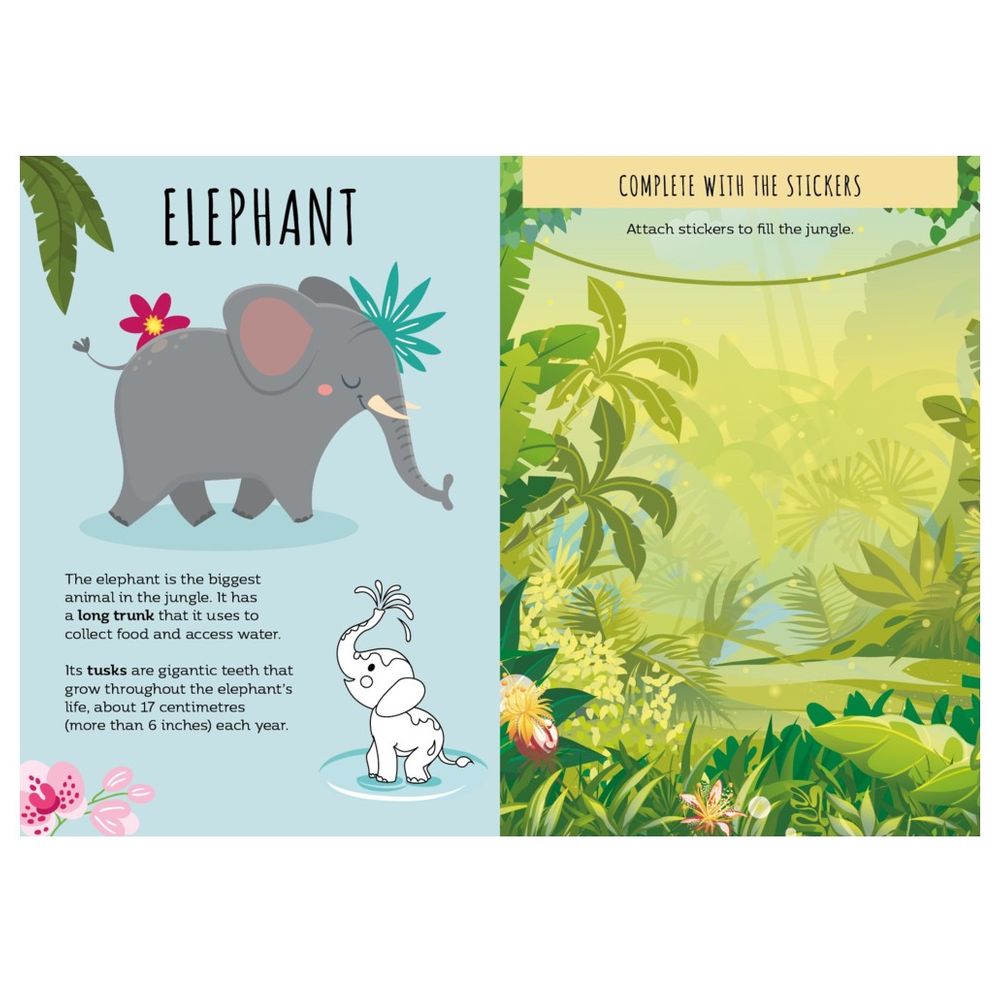 Stickers And Activities Book - The Jungle