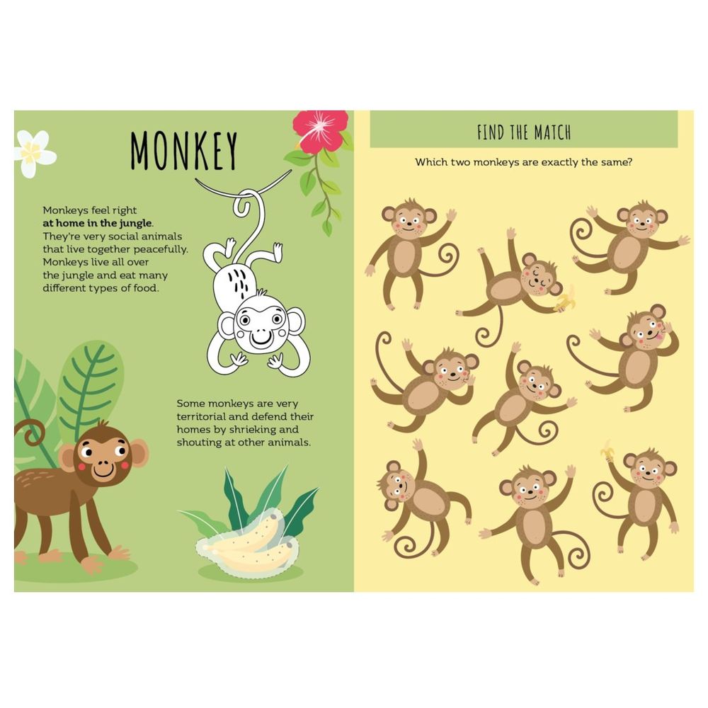 Stickers And Activities Book - The Jungle