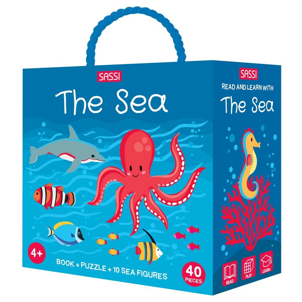 Sassi - Read And Learn With The Sea Book With Puzzle - 40 Pc Set