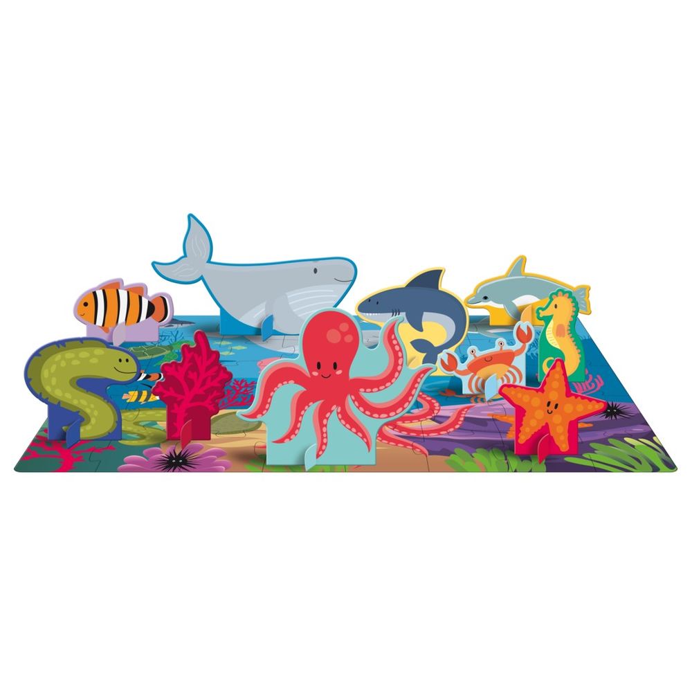 Sassi - Read And Learn With The Sea Book With Puzzle - 40 Pc Set