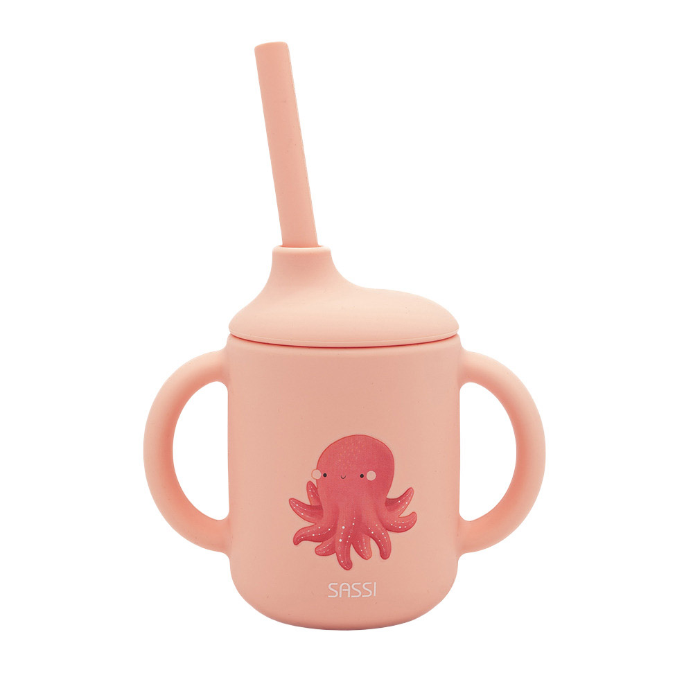 Sassi - Silicone Straw Cup - Octopus