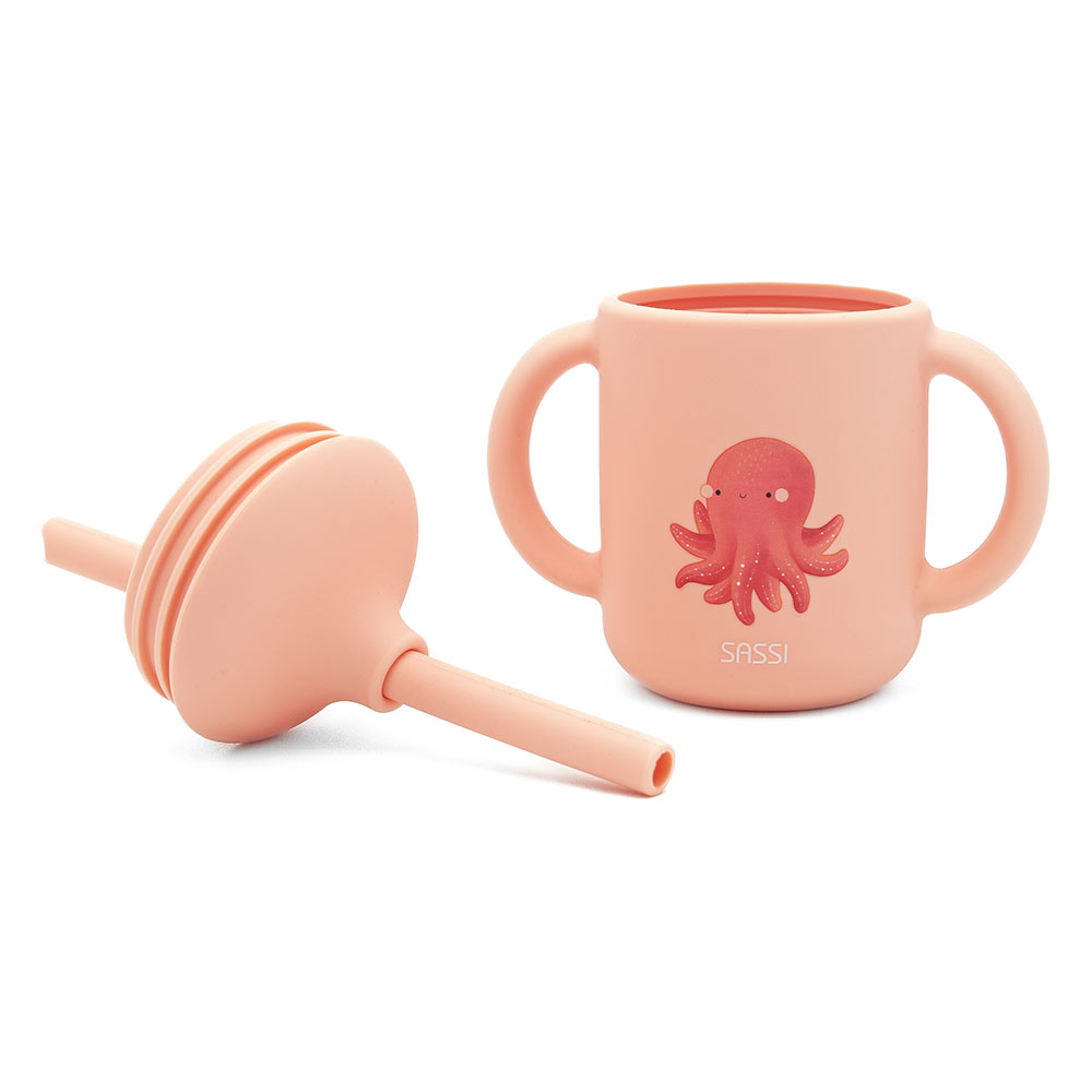 Sassi - Silicone Straw Cup - Octopus
