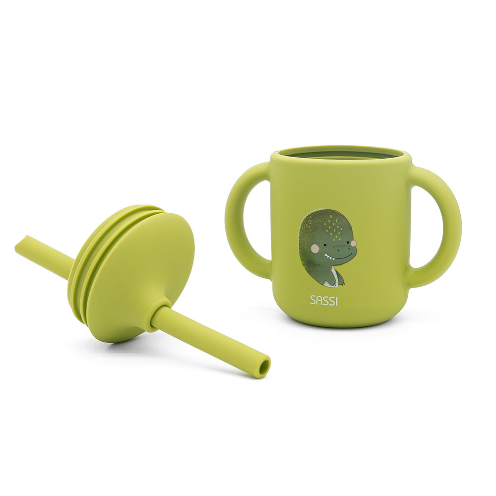 Sassi - Silicone Straw Cup - Dinosaur