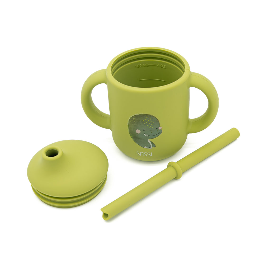 Sassi - Silicone Straw Cup - Dinosaur