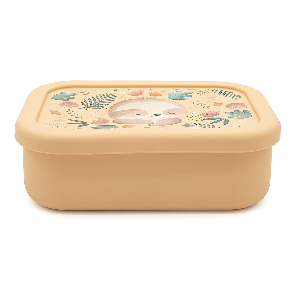 Sassi - 3-Compartment Silicone Lunch Box - Sloth