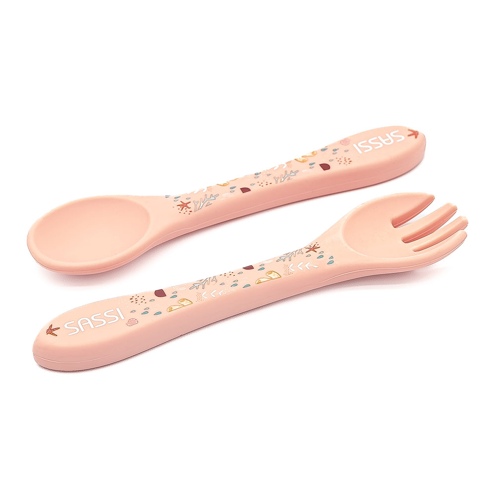 Sassi - Silicone Fork And Spoon - Octopus - 2 Pc Set