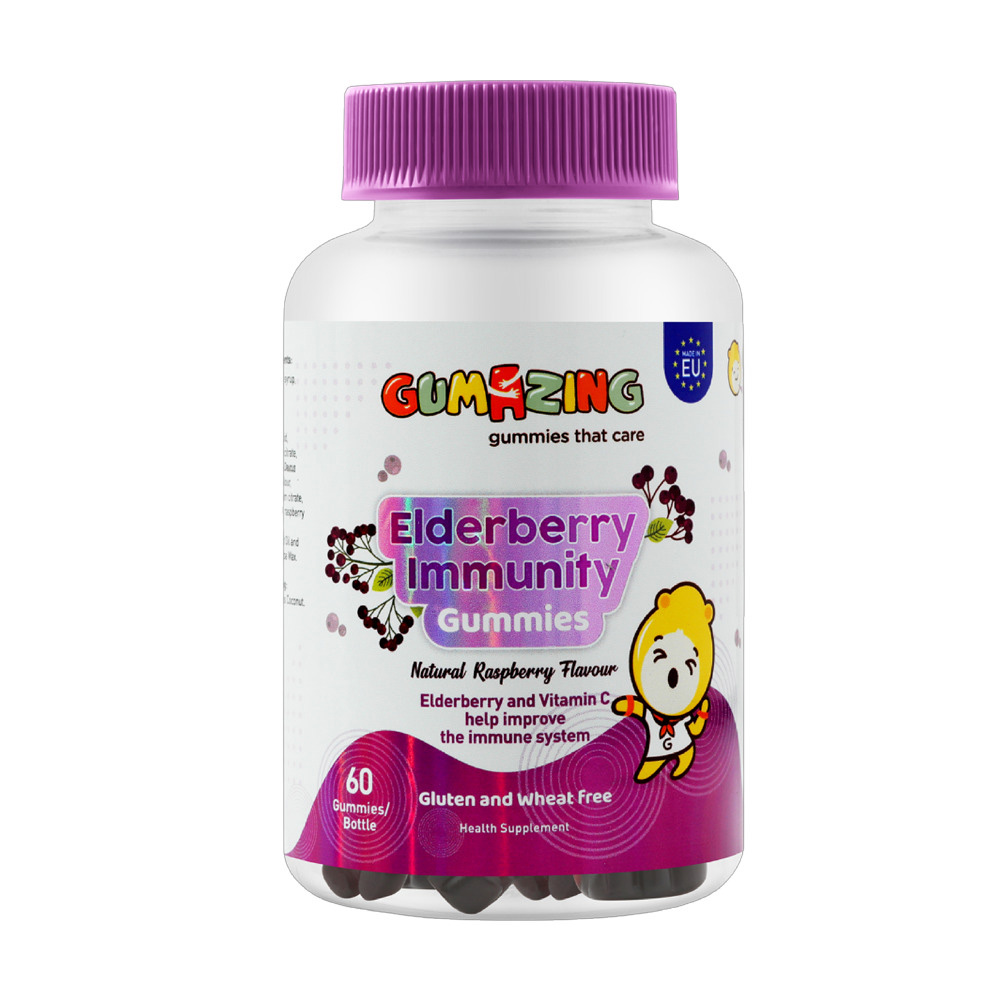 Gumazing - Kids Elderberry Immunity - Natural Raspberry - 60 Gummies
