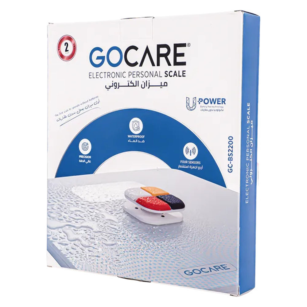 Go Care - Four Sensors Electronic Body Weighing Scale - White