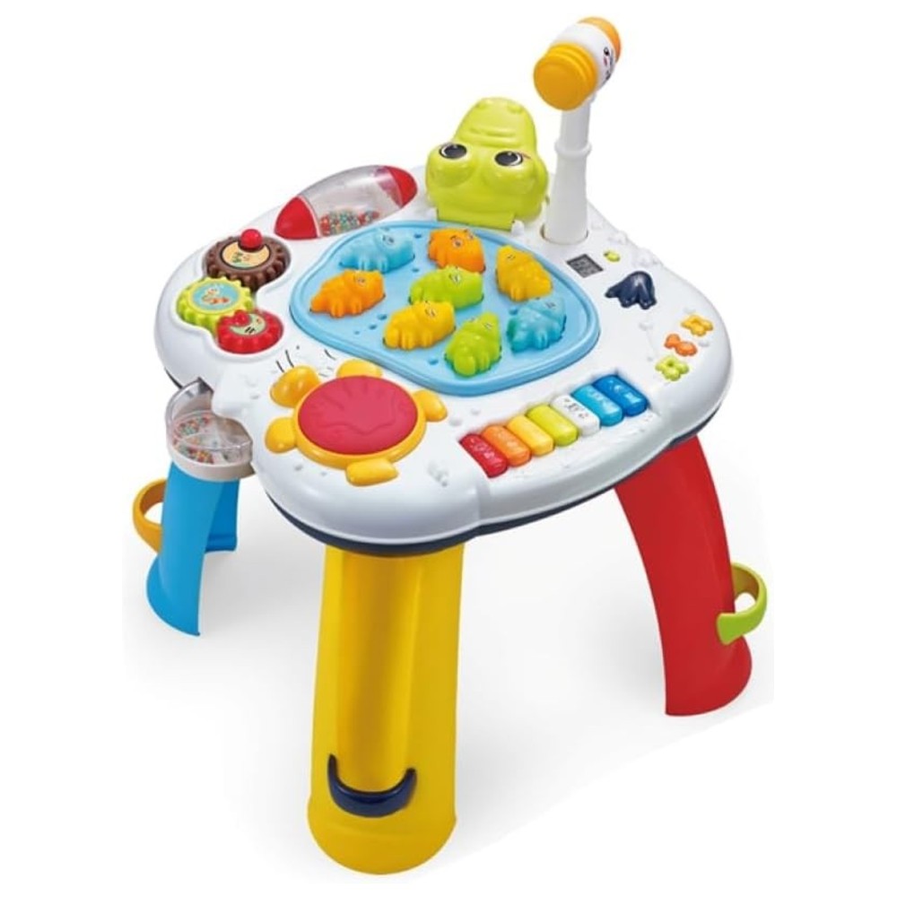 Youleen - 2-In-1 Crocodile Knock And Play Musical Play Desk