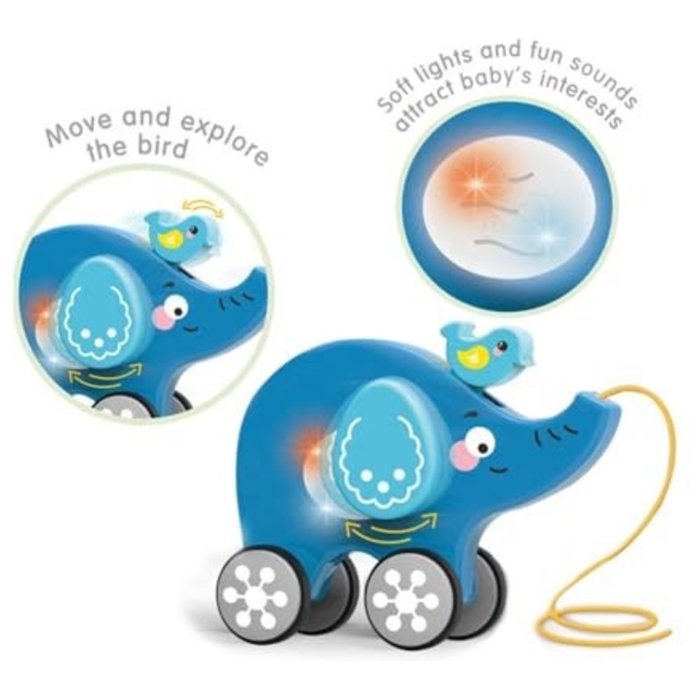 Youleen - Baby Elephant Pull-Along Toy