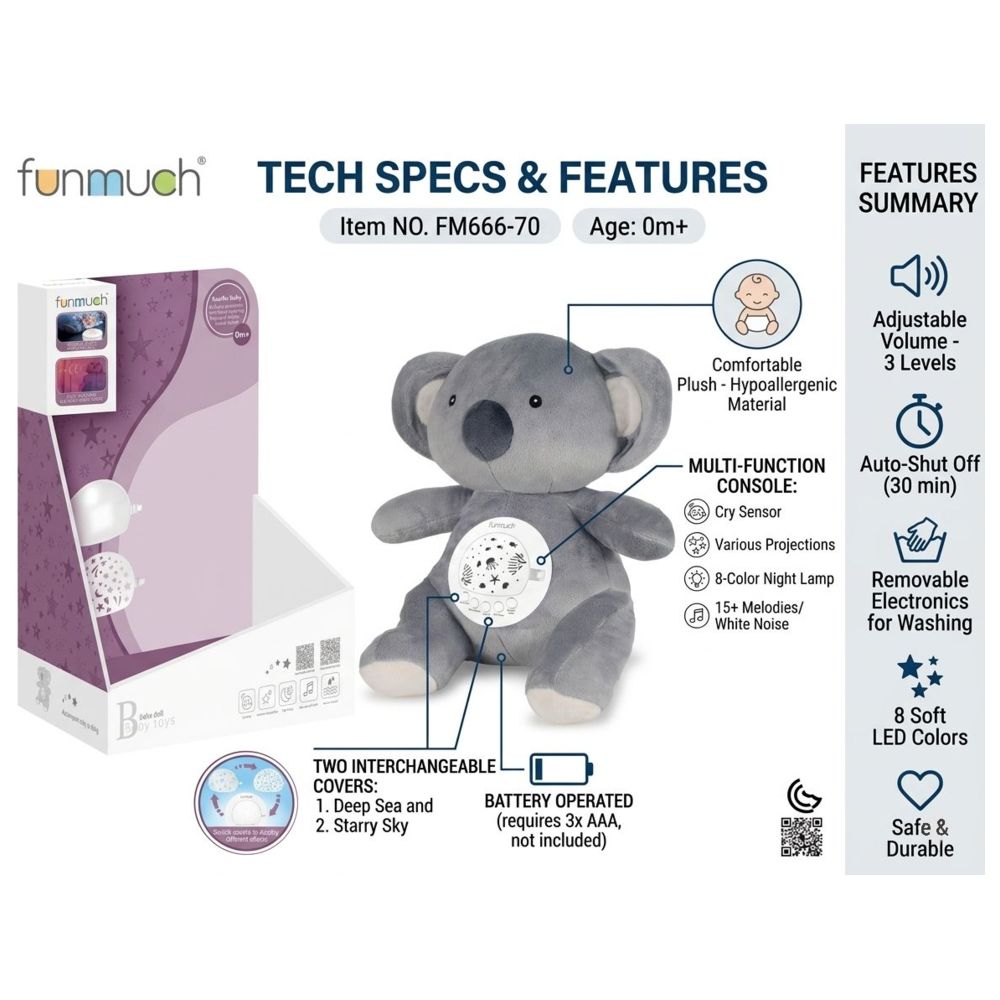 Funmuch - Light And Sound Baby Koala Plush Toy