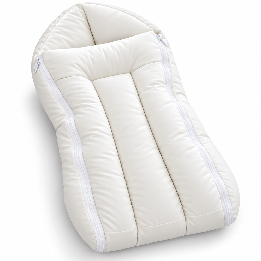 Al Arqam - Padded Baby Sleeping Bag With Side Zippers - White