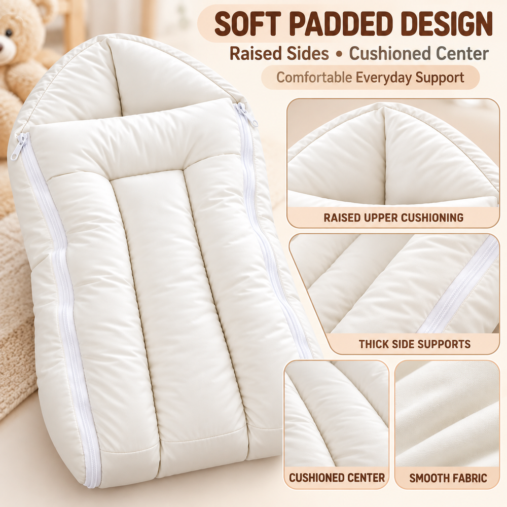 Al Arqam - Padded Baby Sleeping Bag With Side Zippers - White