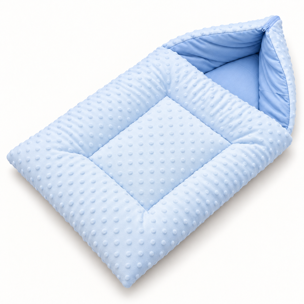 Al Arqam - Raised Dot Texture Compact Baby Sleeping Bag - Light Blue