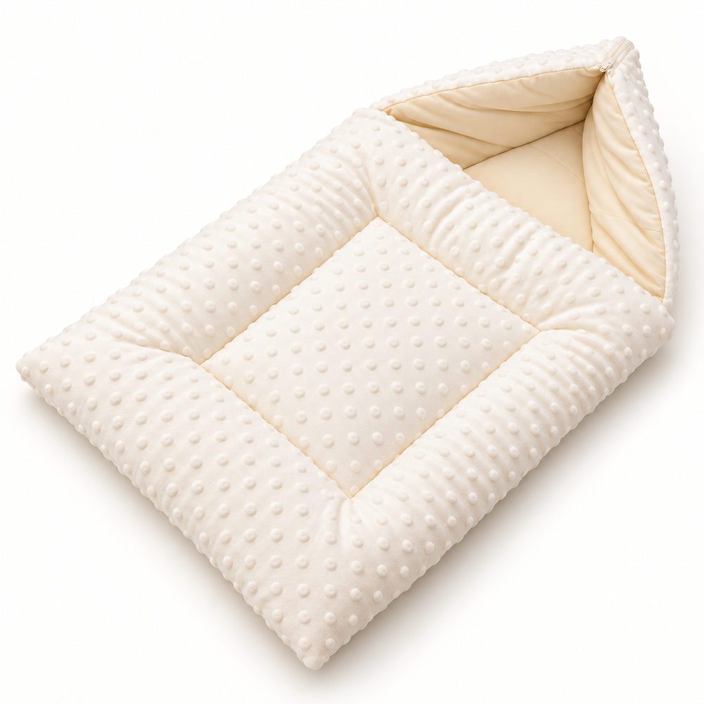 Al Arqam - Raised Dot Texture Compact Baby Sleeping Bag - Cream