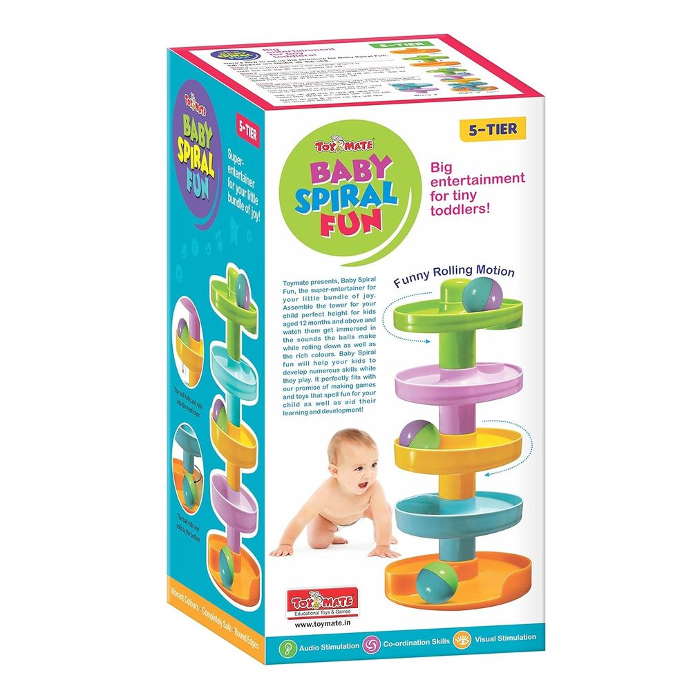 Toy Mate - Baby Spiral Fun Roll Ball Tower