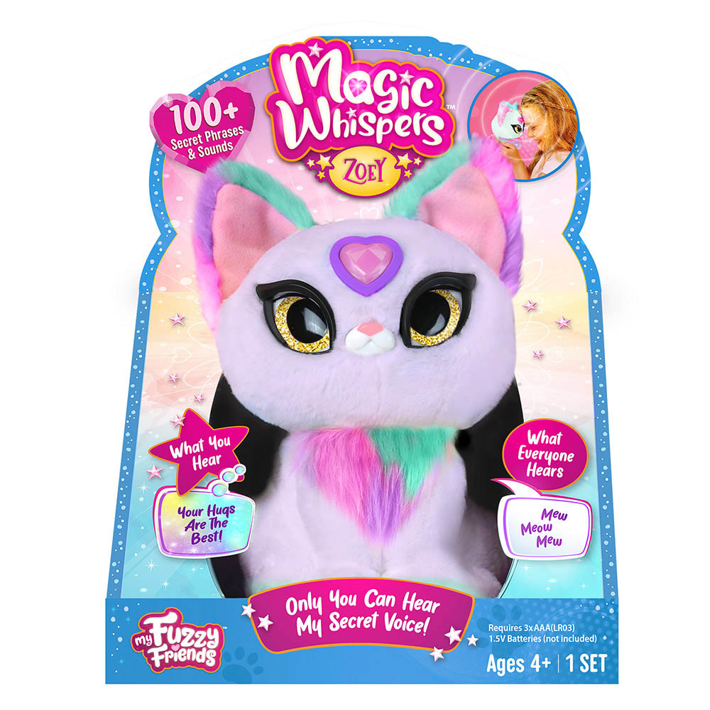 Magic Whispers - My Fuzzy Friends Interactive Plush Toy - Zoey - 10.04-Inch