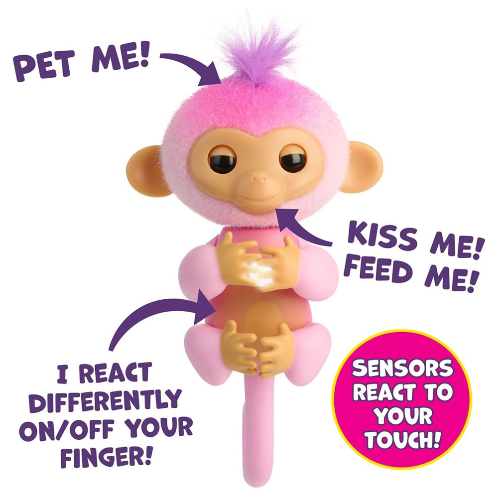 Wow Wee Tech - Fingerlings 2.0 Baby Monkey Harmony - Pink