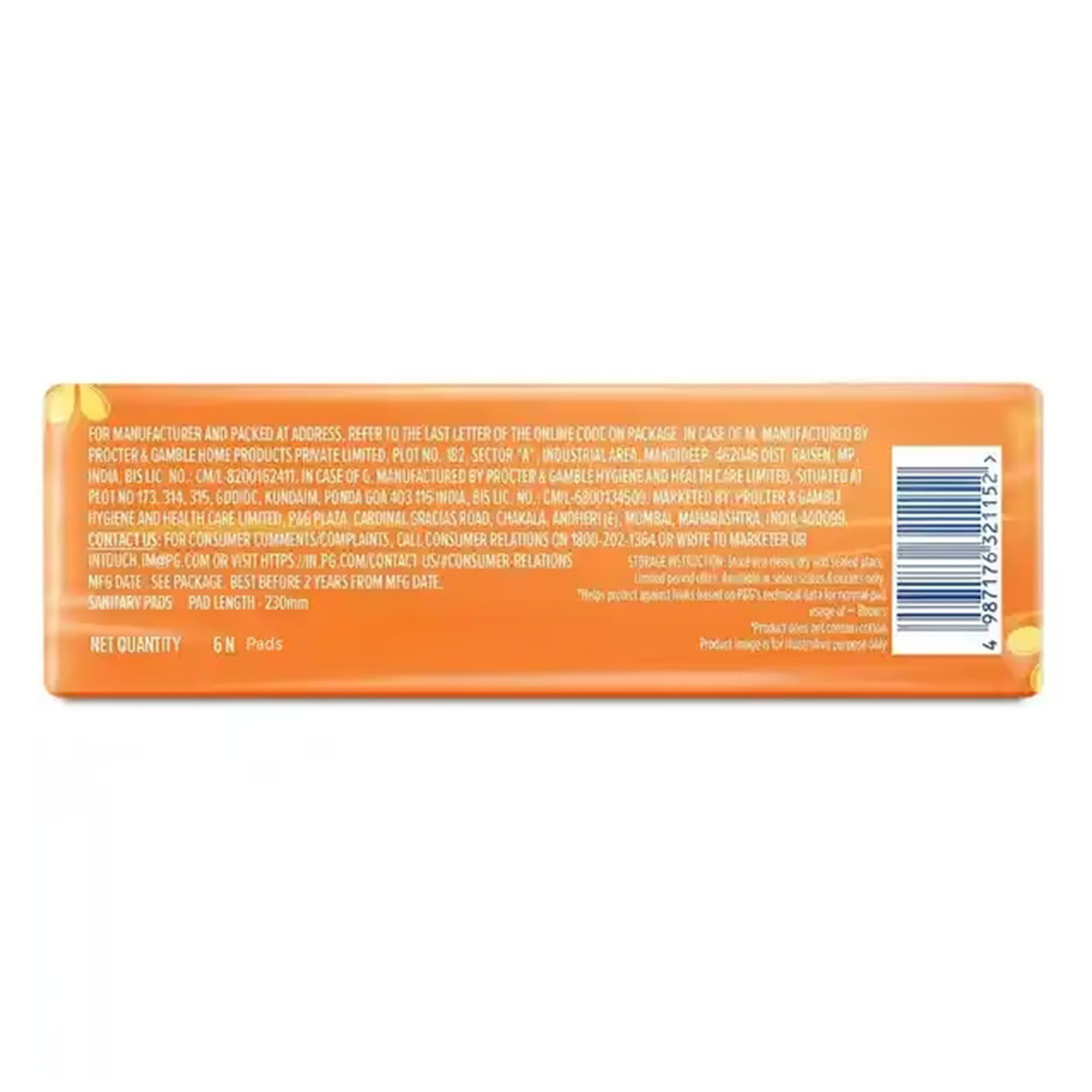 Whisper - Choice Regular Sanitary Pads With Cottony Softness - 6 Pads