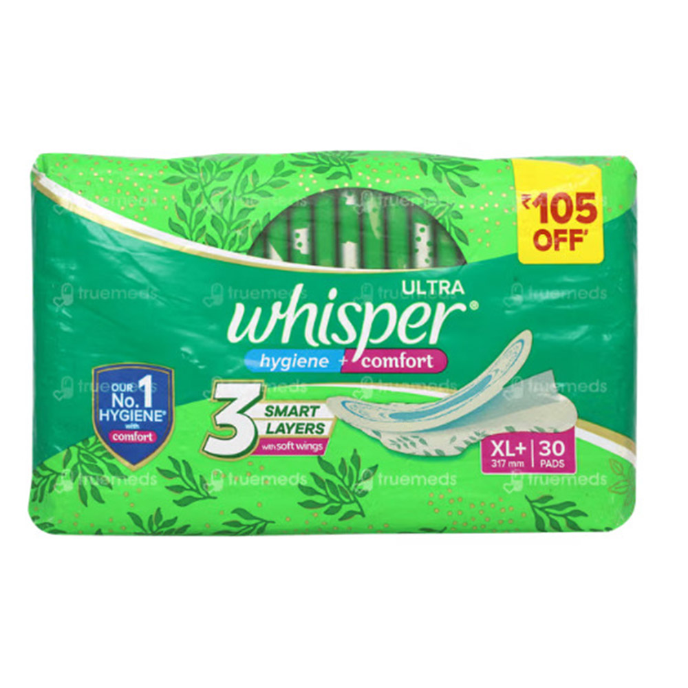 Whisper - Ultra Hygiene+ Comfort Sanitary Pads - XL+