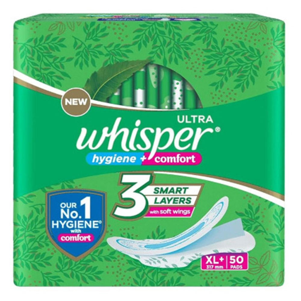 Whisper - Ultra Hygiene+ Comfort Sanitary Pads - XL+