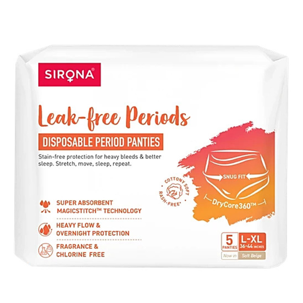 Sirona - Leak-Free Disposable Period Panties - 5 Pc Set