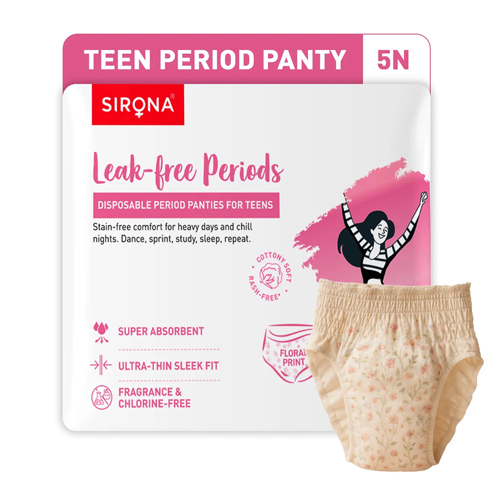 Sirona - Leak-Free Teens Period Panties - S/M - 5 Pc Set