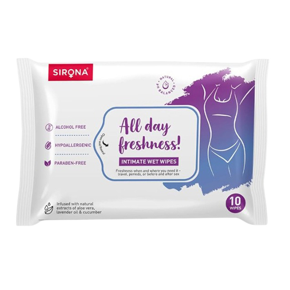 Sirona - All Day Freshness Intimate Wet Wipes - 10 Wipes