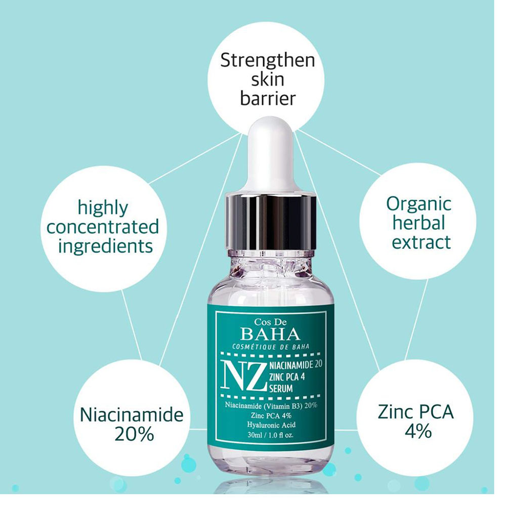 Cos De Baha - Niacinamide 20 Zinc PCA 4 Face Serum - 30 ml
