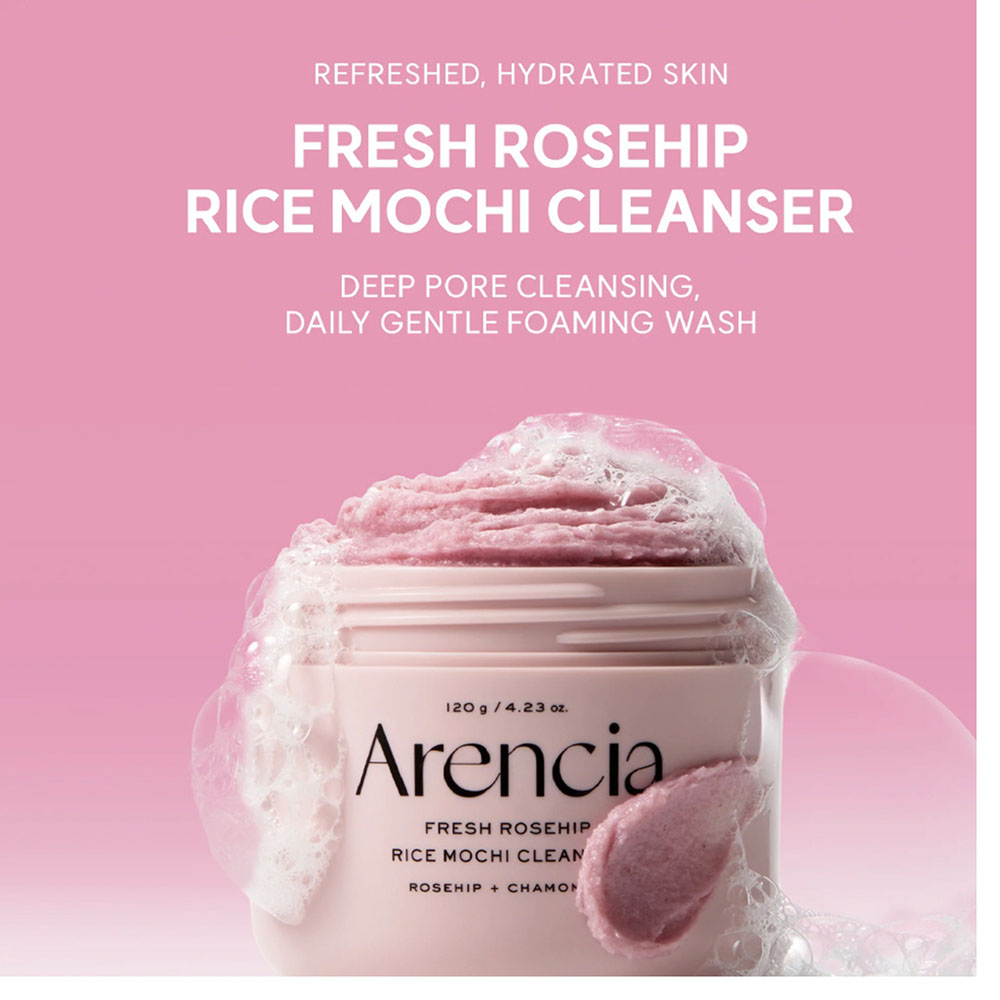 Arencia - Fresh Rosehip Rice Mochi Cleanser - 120 gm