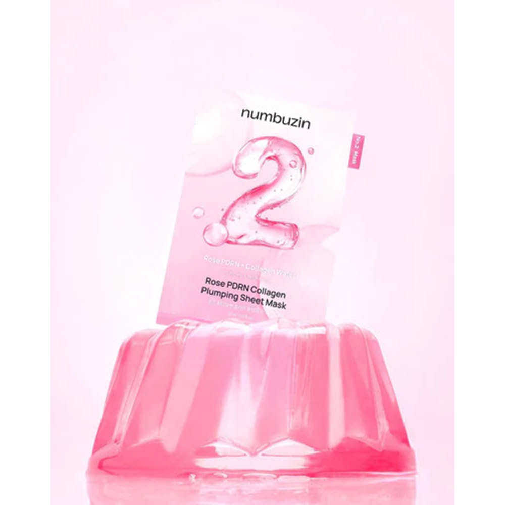 Numbuzin - No.2 Rose PDRN Collagen Plumping Sheet Mask - 5 Pcs - 33 ml