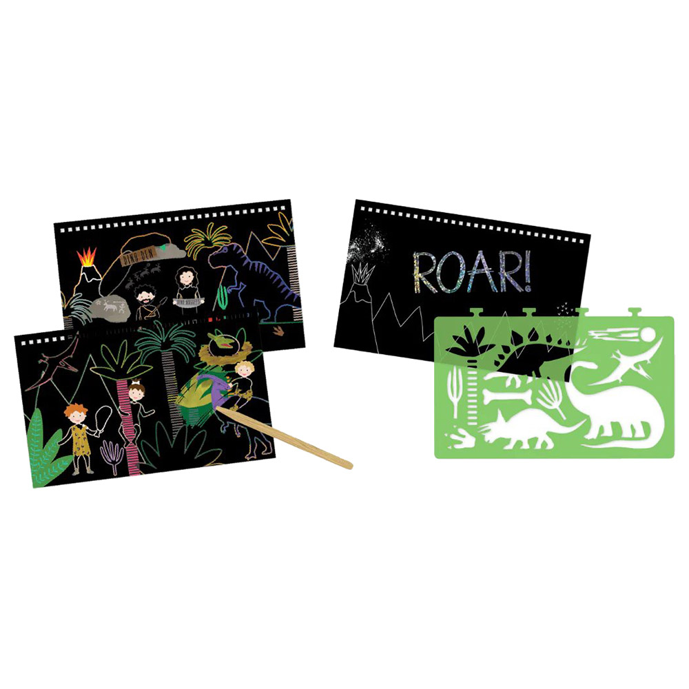 Floss & Rock - Scratch And Play Sipral Book - Dino