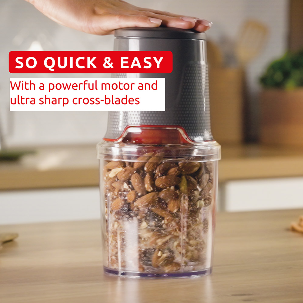 Moulinex - Easy Press Electric Food Chopper - Grey - 500 ml - 600 W