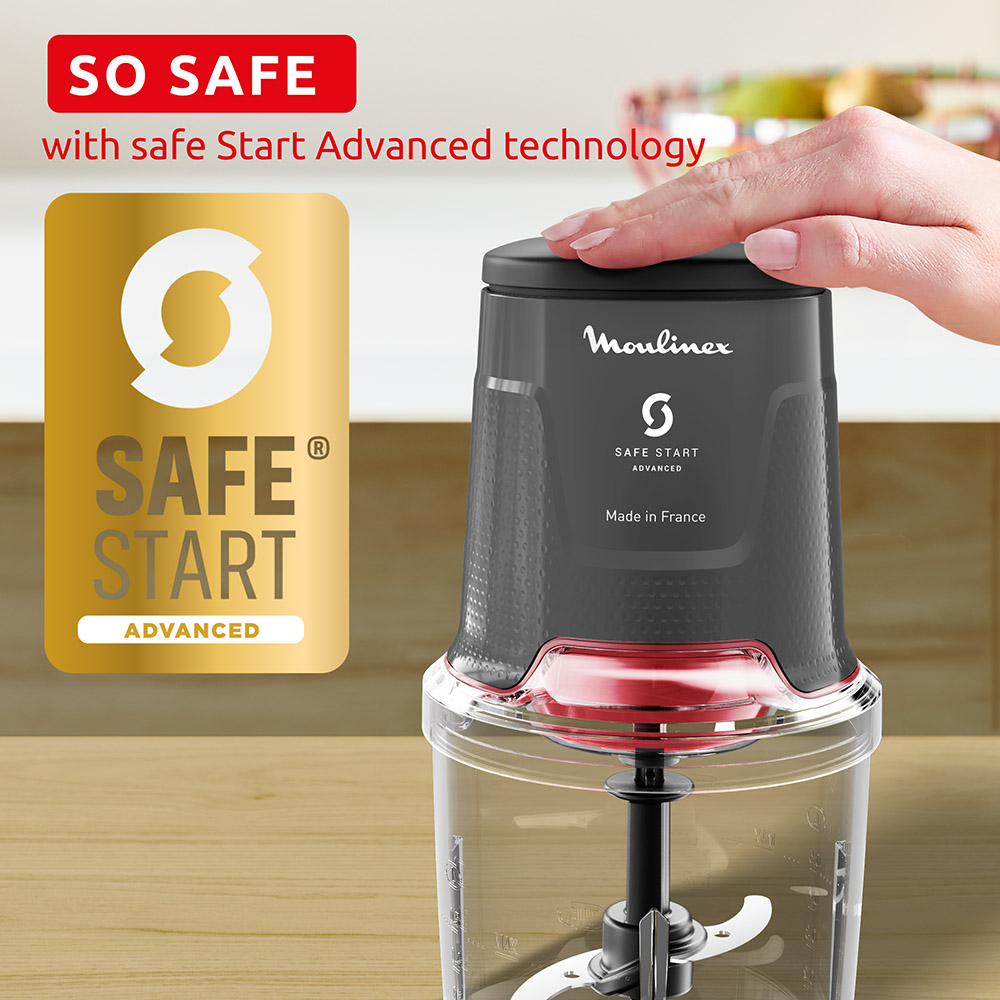 Moulinex - Easy Press Electric Food Chopper - Grey - 500 ml - 600 W
