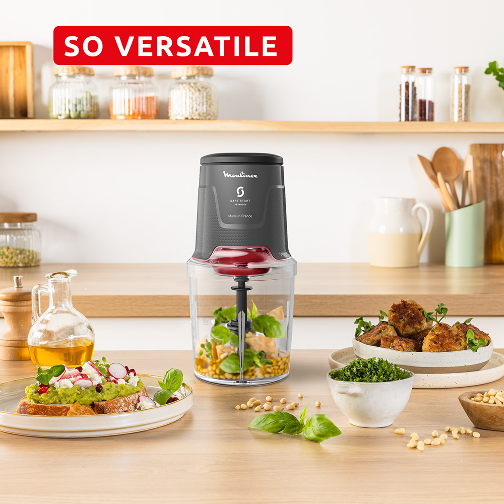Moulinex - Easy Press Electric Food Chopper - Grey - 500 ml - 600 W