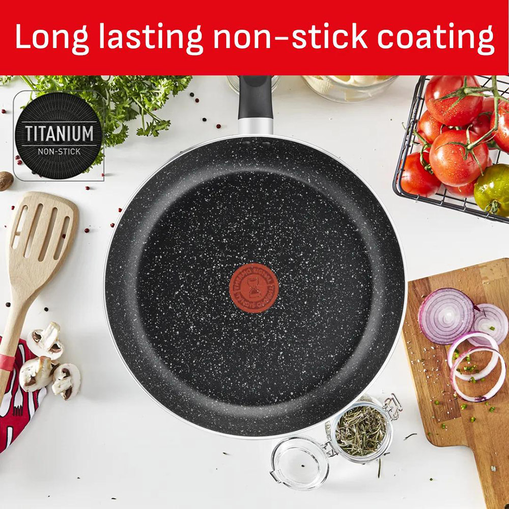 Tefal - Dark Stone Non-Stick Cookware Set - Black - 11 Pc Set