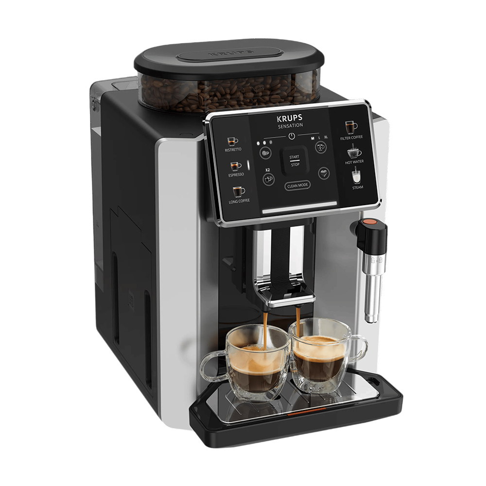Krups - Sensation C90 Automatic Coffee Machine - Black/Silver