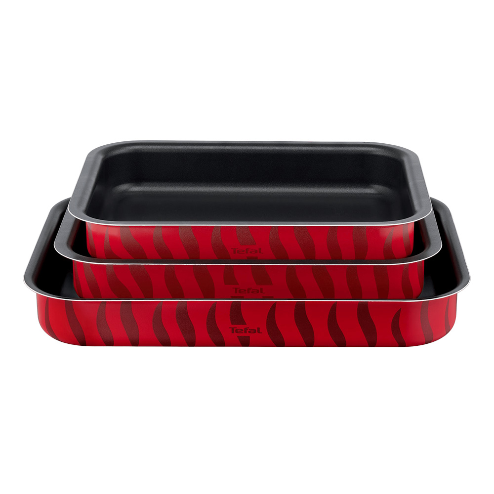 Tefal - Les Specialistes Baking Pan - Red - 3 Pc Set