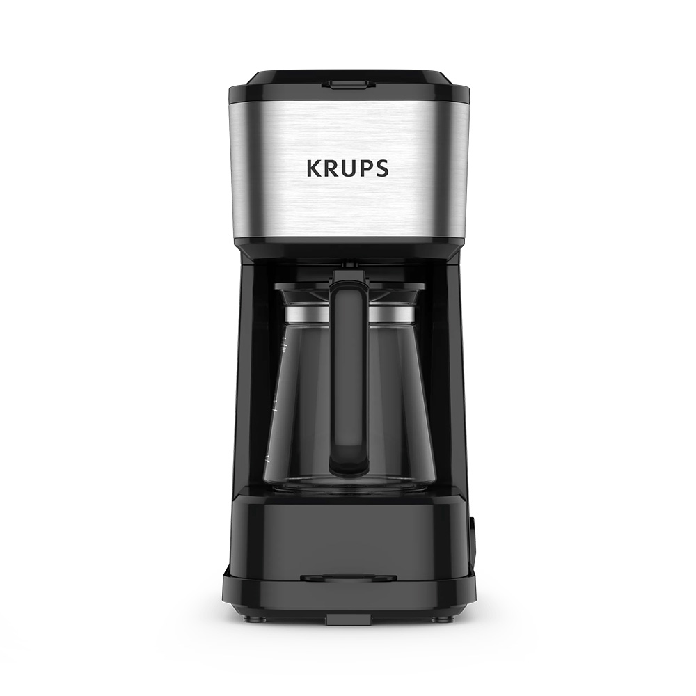 Krups - Simply Brew 4-In-1 Drip Coffee Maker - Black/Silver