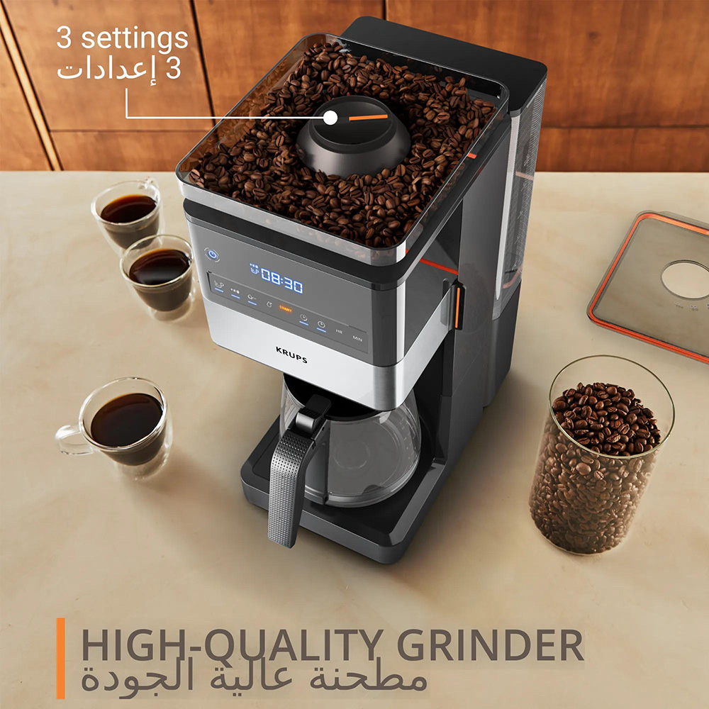 Krups - Grind Aroma XL Drip Coffee Maker - 1.5 L - 1050 W
