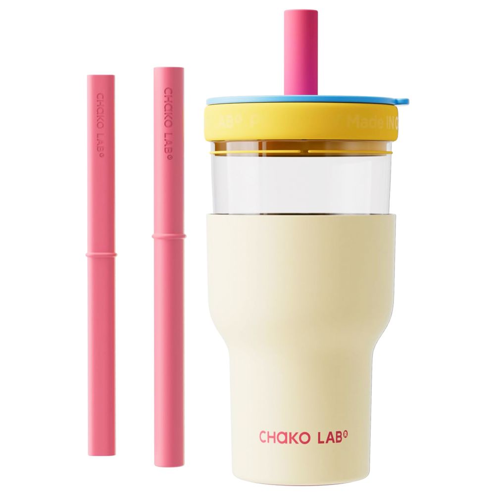 Chako Lab - Stainless Steel Dual Layer Cup - Yellow/Blue