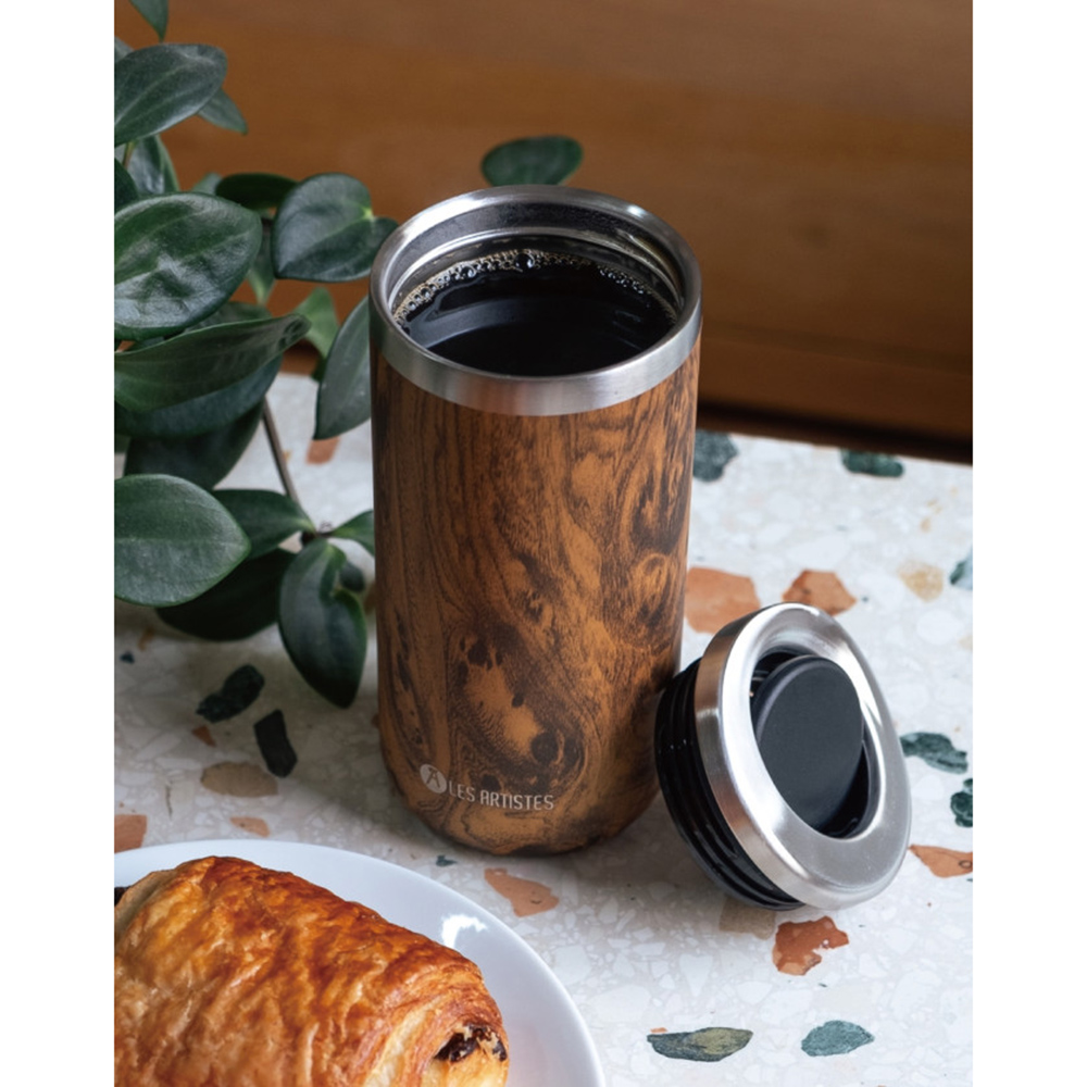 Les Artistes - Stainless Steel Travel Mug - Metal Argent Bril - 500 ml