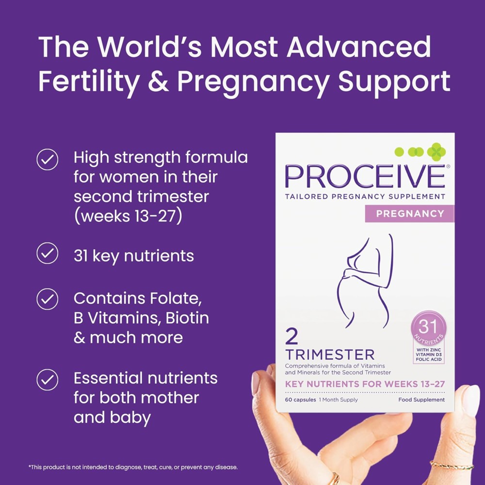 Proceive - Trimester 2 Pregnancy Food Supplement - 60 Capsules