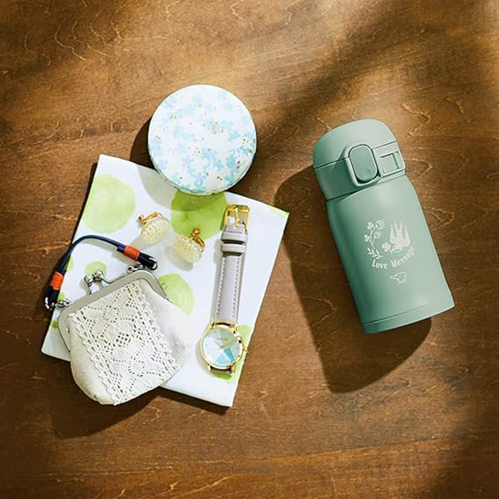 Zojirushi - Stainless Steel Vacuum Bottle - Ash Green - 240 ml